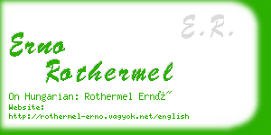 erno rothermel business card